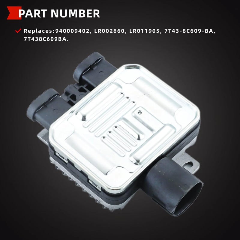 FRELINARROW وحدة تحكم مروحة تبريد المحرك تناسب فولفو S60 S80 V40 V60 V70 XC60 XC70 ولاند روفر LR2 2008-2012 استبدال 940009402 7T43-8C609-BA LR011905 - Image 2